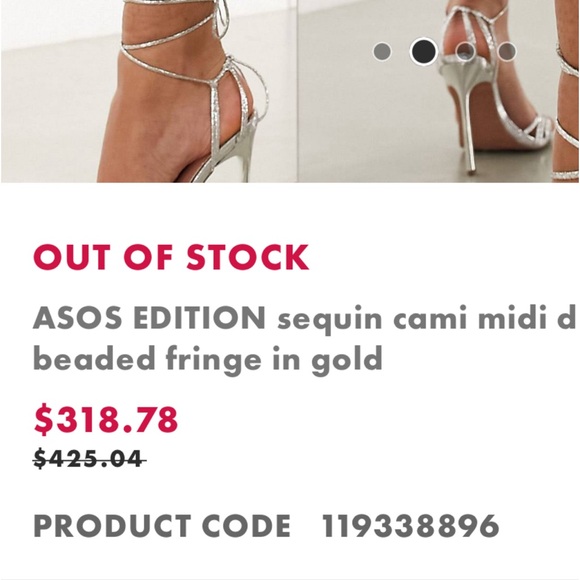 ASOS beaded midi dress size 12 - Picture 9 of 9